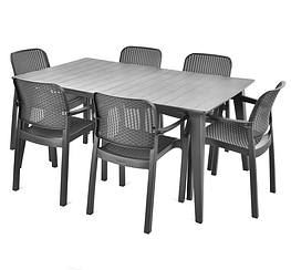 Комплект садових меблів HECHT SAMANA SET GRAPHITE 6 µ§¦