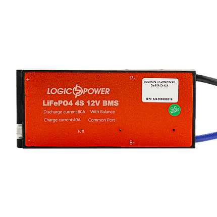 BMS плата LiFePO4 12V 4S Dis 80A Ch 40A, фото 1