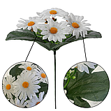 Штучні квіти букет заливка ромашка біла, 20см, фото 4