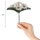 Штучні квіти букет заливка ромашка біла, 20см, фото 6