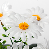 Штучні квіти букет заливка ромашка біла, 20см, фото 7