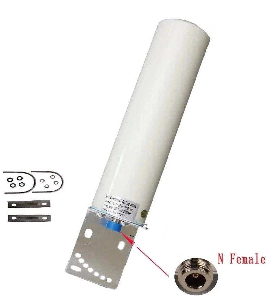 Антена 4G LTE (всі сотові оператори) 650/1200/1600/1800/2100/2700 МГц 10-12 dBi, до 100 Вт, N-female