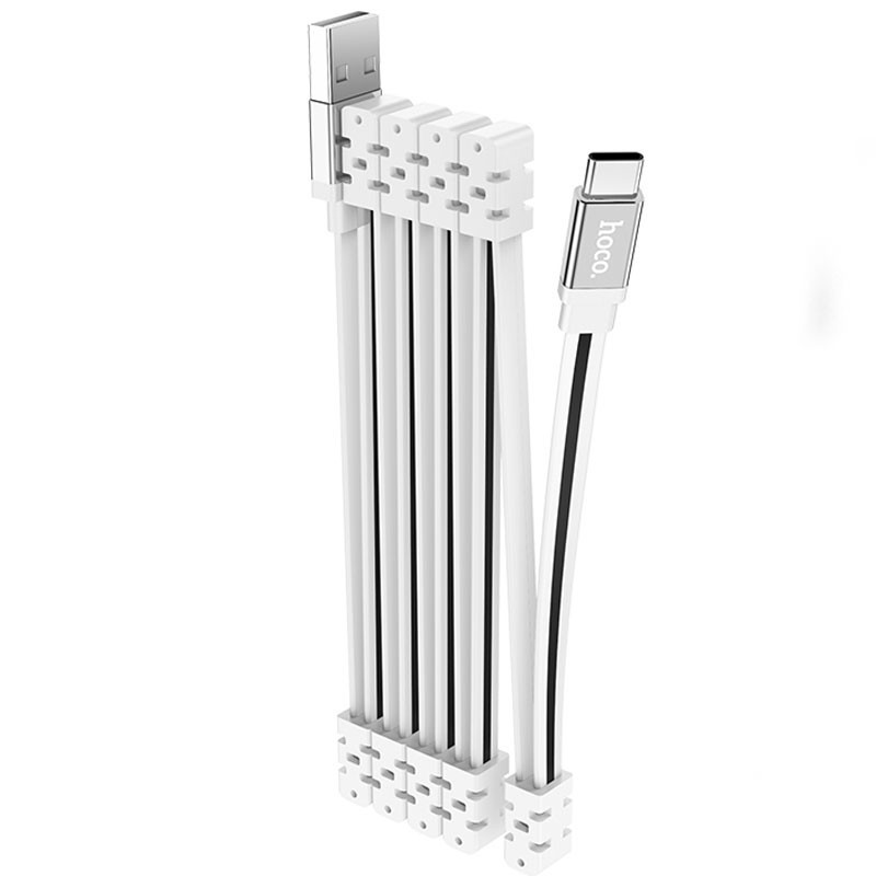 Дата кабель Hoco U103 Magnetic Absorption USB to Type-C (1m) White, фото 1
