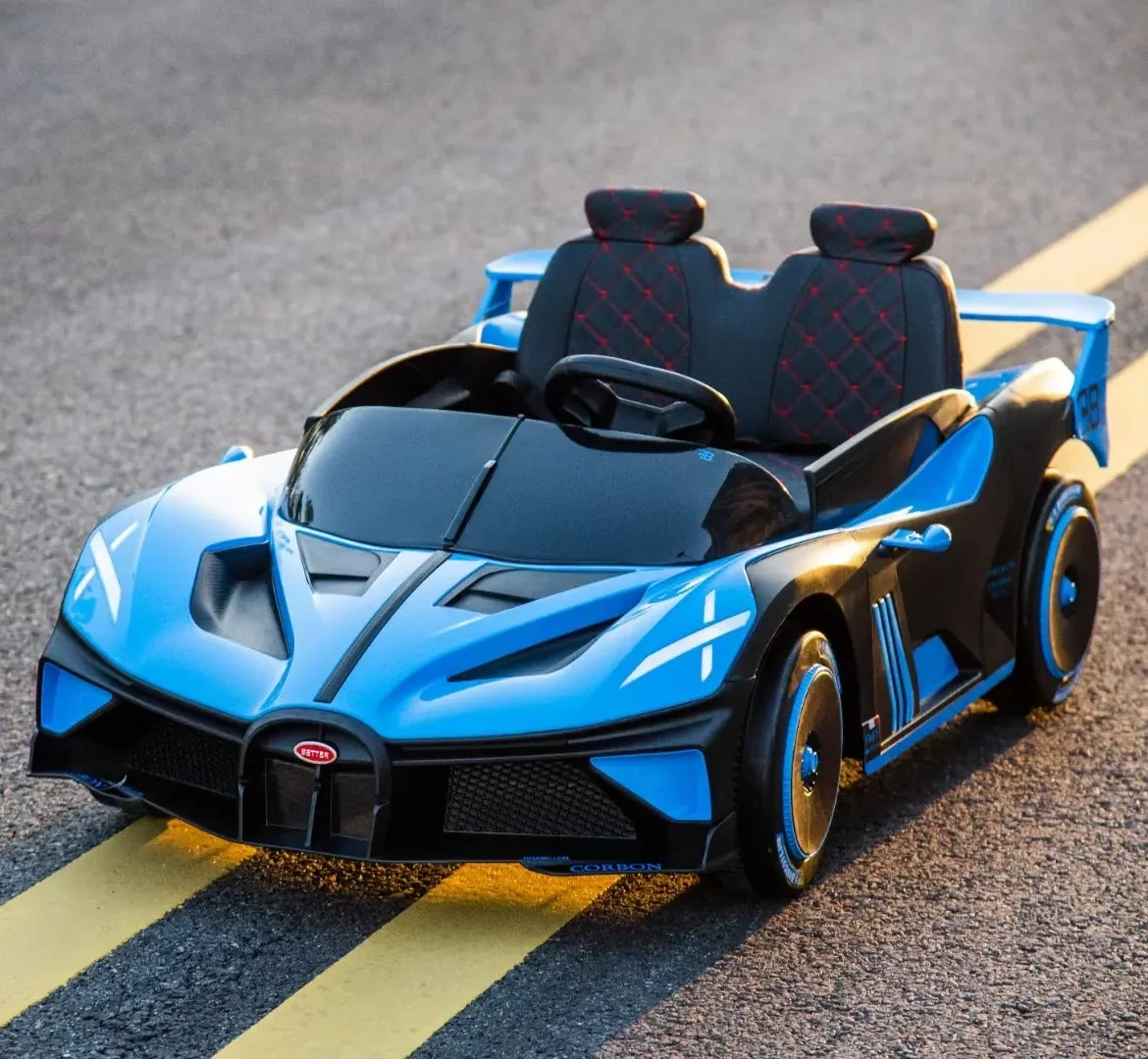 Дитячий електромобіль двомісний на акумуляторі Bambi M 5053 з пультом р/у для дітей 3-8 років Синій