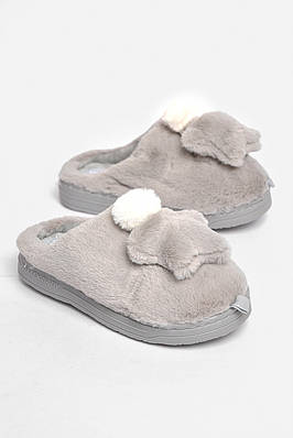 Капці дитячі сірого кольору на хутрі 189042T Безкоштовна доставка