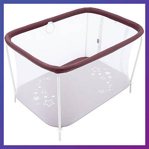 Дитячий ігровий манеж Bair Basic MB-03 на блискавці Бордовий