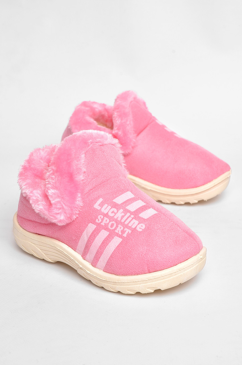 Капці дитячі чуні рожевого кольору з хутром р.33 189233T Безкоштовна доставка, фото 1