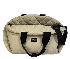 Сумка переноска - автогамак для собак до 10 кг Dogs Bomba 37x37x32 см беж шампань