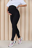 Зручні лосини для вагітних в рубчик Мodena розмір 4XL (54) Lullababe Чорний, фото 8