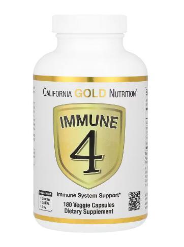 Для імунної системи California Gold Nutrition Immune 4 180 Veggie Capsules