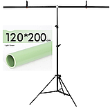 Комплект Тримач фону + ПВХ Фон 120×200 см Салатовий, фото 2
