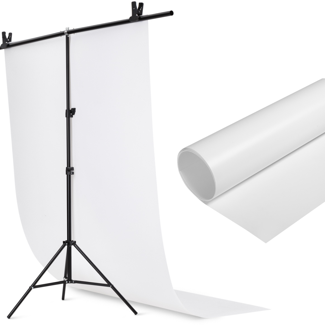 Вініловий ПВХ фон Profi-light 150×200 см Білий Матовий