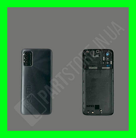 Кришка Xiaomi Redmi 9T Carbon Gray зі склом камери, фото 1