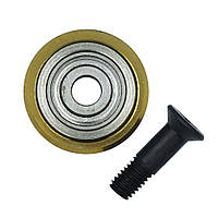 Змінний ріжучий диск для плиткоріза 22*5*2 мм з підшипником, титанове покриття HAISSER