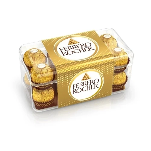 Шоколадні цукерки Ferrero Rocher 16 штук в коробочці 200 грамів