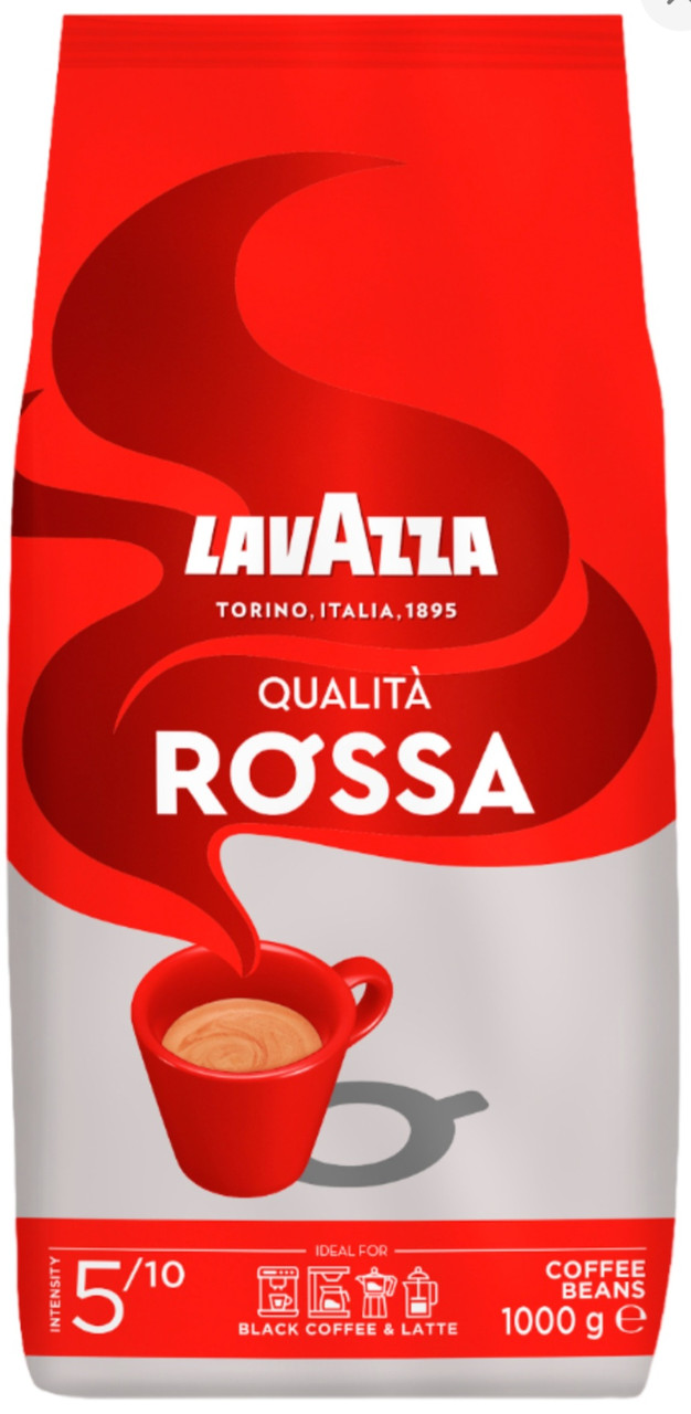 ОРИГІНАЛ! Кава в зернах Lavazza Qualita Rossa 1кг, 70/30 Італія (Lavazza Rossa)