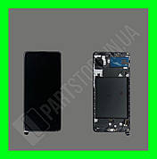 Дисплей Samsung A715 A71 2020 із сенсором та рамкою, оригінальний розмір матриці, чорний (TFT, оригінал Китай)