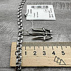 Чоловічий комплект герб України із мечами та ланцюжок  із чорнінням срібло 925 проба, фото 5