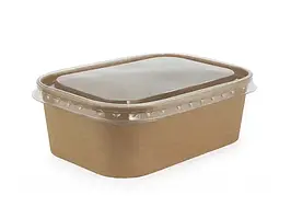 Контейнер овальний Крафт 650 мл. 120*170*50 (50/пак/500)