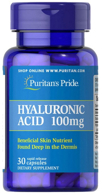 Гіалуронова кислота Puritan's Pride Hyaluronic Acid 100 mg 30 капс