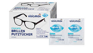 Вологі серветки для окулярів Visiomax Brillen Putztucher, 52 шт.
