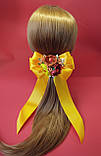 Бант осінній Заколка Резинка 14*25 см Осенний баник Праздник осени Для свята осені осінні резиночки заколка, фото 2