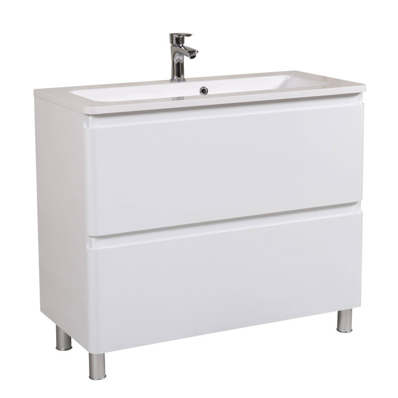 Тумба Акцент підлогова 100 см з умивальником Альфа, фото 1