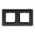 Cover frame, Unica Studio Metal, 2 gangs, anthracite, фото 3