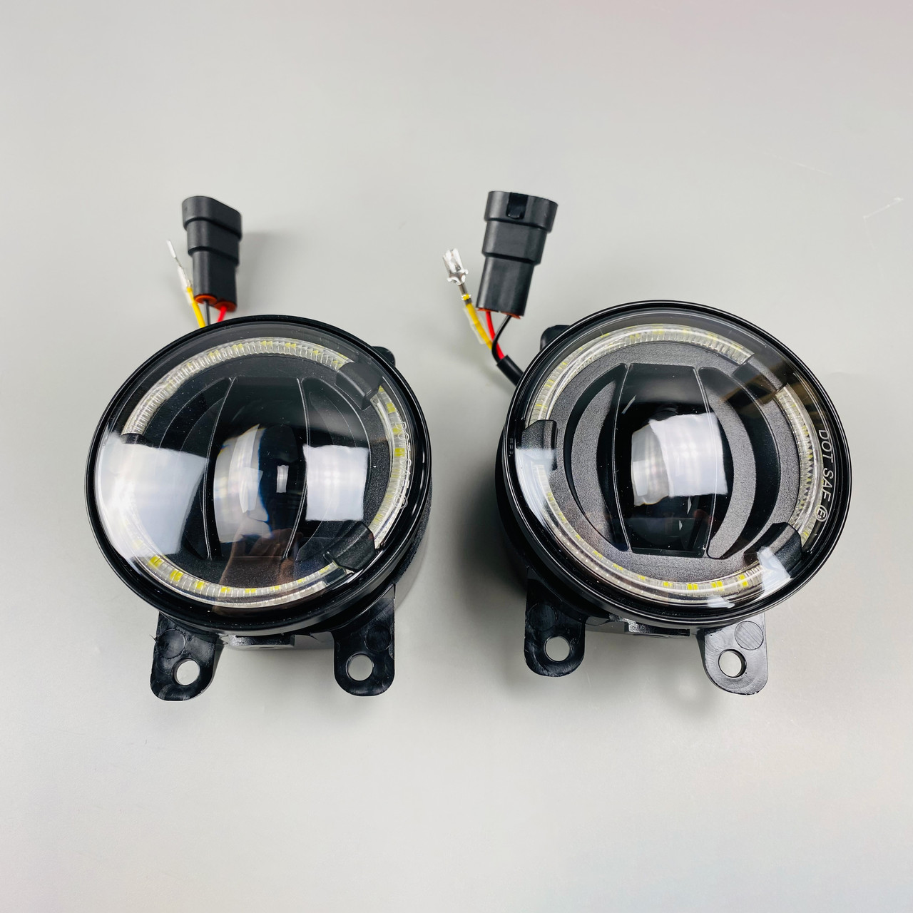 Світлодіодні протитуманні фари IP67 6000LM білий + DRL Потужні Led протитуманки 6500 K 3.5 дюйма з ДХО, фото 1