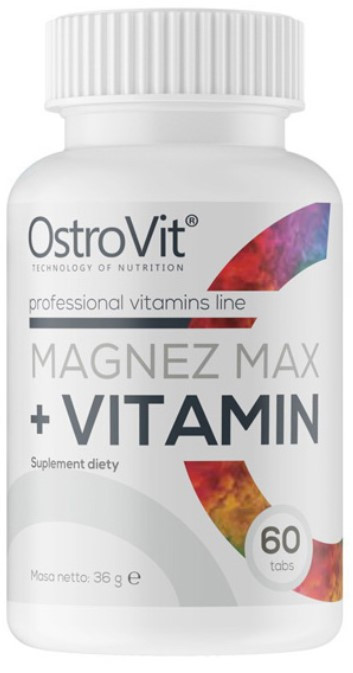 Магній OstroVit Magnez Max plus Vitamin 60 таб