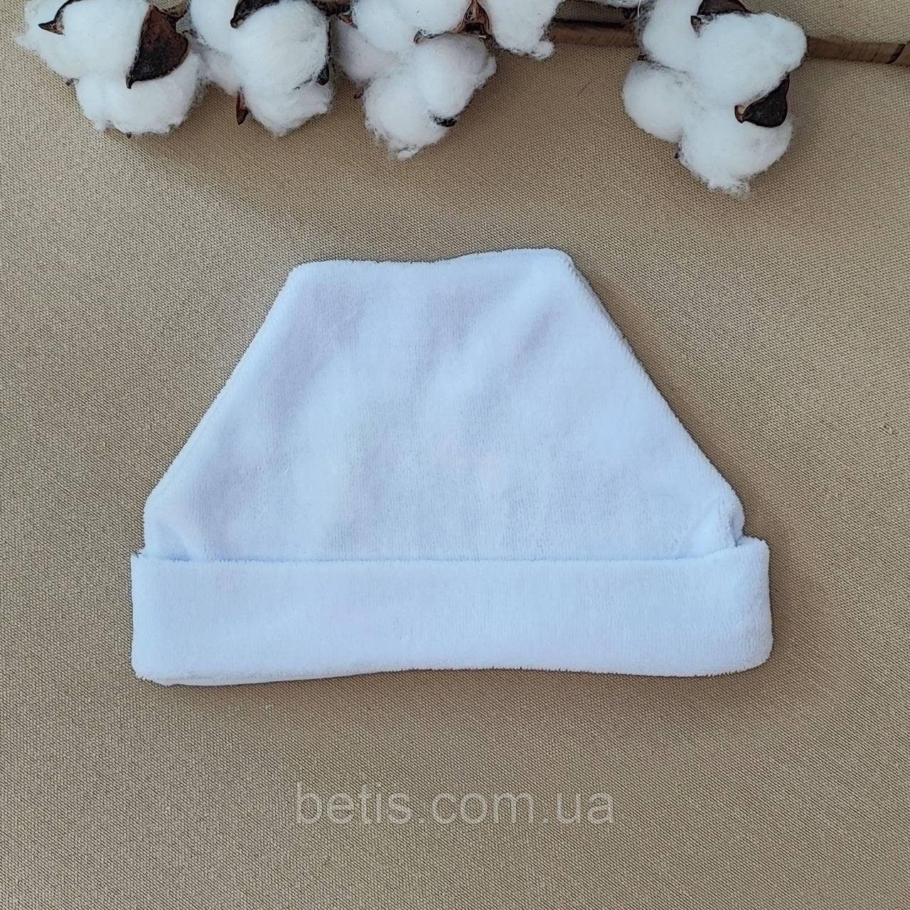 Шапочка "Тимофій-1 В" Білий Велюр арт.27684080  Зріст 56-38(р)