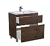 Тумба Акцент каштан підлогова 100 см з умивальником Альфа, фото 2