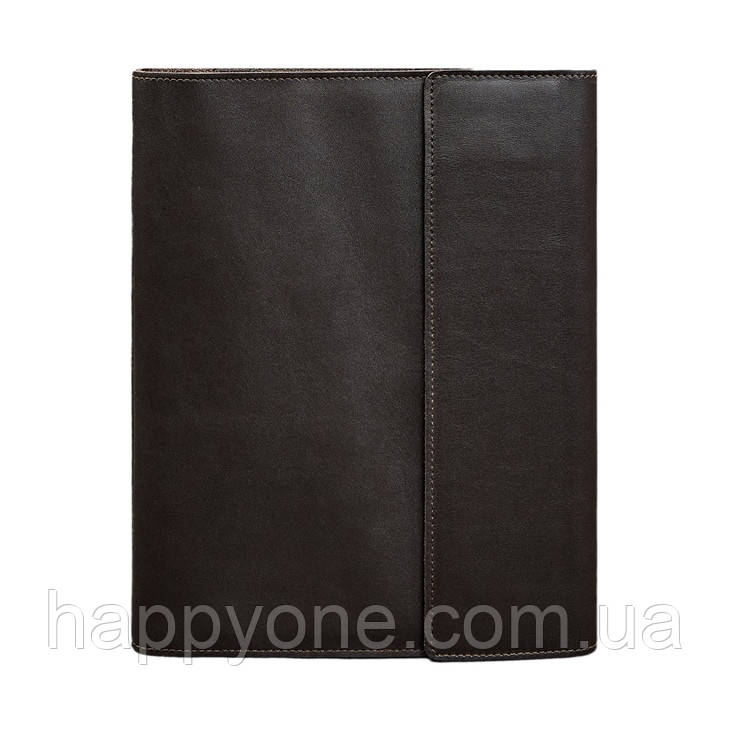 Шкіряна папка для документів А4 "Сімейна" з сегрегатором та файлами (темно-коричнева), фото 1