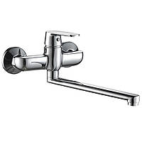 Змішувач для кухні настінний Globus Lux Laguna GLA-0104 латунь вилив 25см