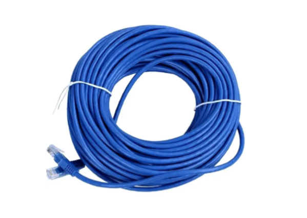 Кабель шнур Мережевий кабель (патч-корд) LAN Cat 5e 15m Blue, фото 1