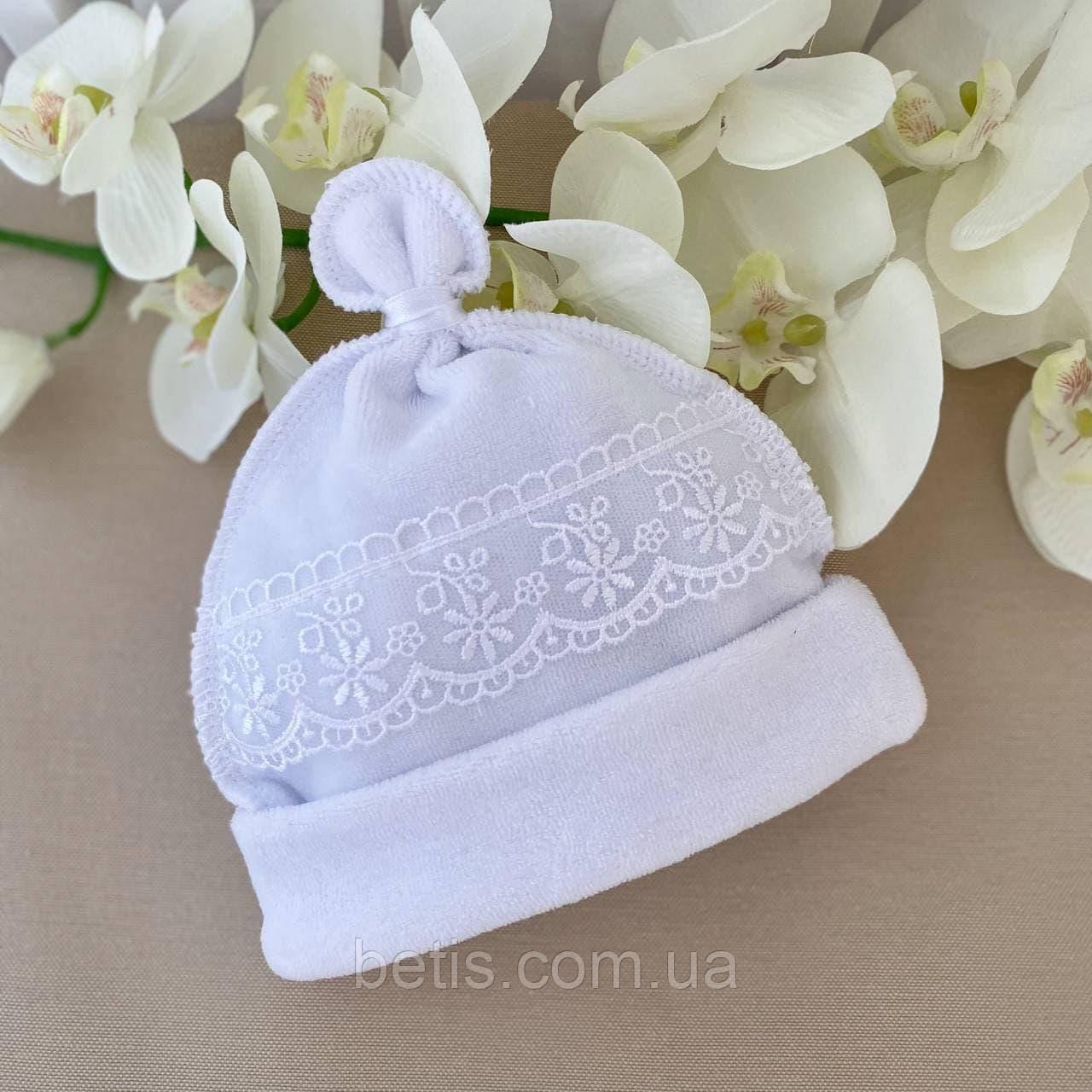 Шапочка "Чарівна світлинка В" Білий Велюр арт.27687033 Зріст 50-38(р)
