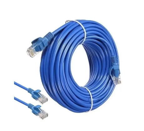 Кабель шнур Мережевий кабель (патч-корд) LAN Cat 5e 30m Blue, фото 1