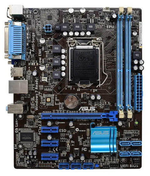 НАДІЙНА Мат. ПЛАТА s1155 ASUS P8H61-M LX на DDR3 підтримує INTEL Core- i7,i5,i3 3x ПОКОЛІННЯ 1155
