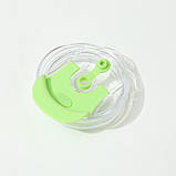 Великий стакан із ручкою та трубочкою + спортивна пляшка з трубочкою + пляшка з кришкою набір 3 в 1 Салатовий, фото 5