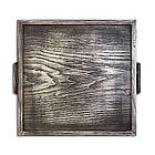 Піднос дерев'яний 30х30 Welcome to our home сірий вінтаж хрп132х322сва, фото 4