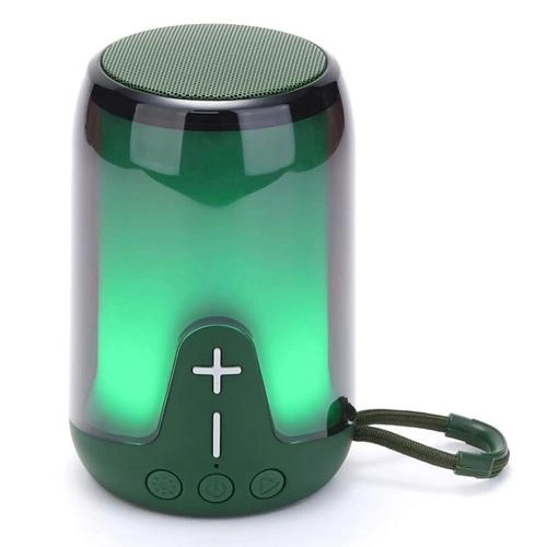 Портативна колонка TG652 5W з RGB підсвічуванням та ремінцем, колонка з акумулятором блютуз. Колір: зелений, фото 1