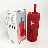 Портативна Bluetooth колонка TG619C FM-радіо USB/TF з ремінцем, гучна блютуз колонка. Колір: червоний, фото 6