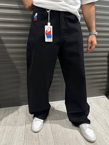 Чоловічі широкі джинси Baggy Big Boy чорні джинси Багі темні Туреччина, фото 1