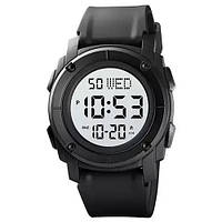Годинник наручний чоловічий SKMEI 1853BKWT BLACK-WHITE, армійський годинник протиударний. Колір: чорний