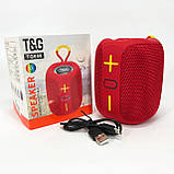 Портативна Bluetooth колонка TG658 8W з RGB підсвічуванням, колонка для вечірки. Колір: червоний, фото 2