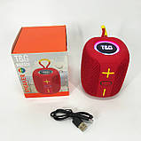 Портативна Bluetooth колонка TG658 8W з RGB підсвічуванням, колонка для вечірки. Колір: червоний, фото 7