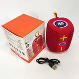 Портативна Bluetooth колонка TG658 8W з RGB підсвічуванням, колонка для вечірки. Колір: червоний, фото 8