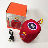 Портативна Bluetooth колонка TG658 8W з RGB підсвічуванням, колонка для вечірки. Колір: червоний, фото 9