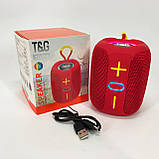 Портативна Bluetooth колонка TG658 8W з RGB підсвічуванням, колонка для вечірки. Колір: червоний, фото 10