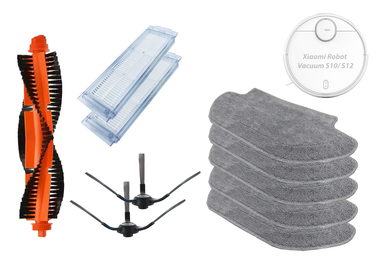 Набір змінних аксесуарів (10 шт.) для робота-пилососа Xiaomi Robot Vacuum S10 /S12 /T12 /B106GL /Mop 2S /XMSTJQR2S /3C /B106CN, фото 1